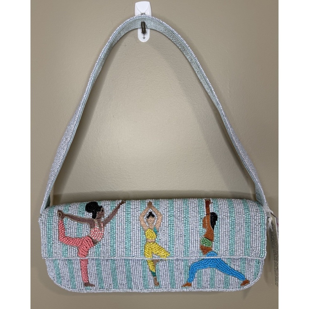 Just‎ Released Handcrafted In India Viral Beaded Bag Yoga Namaste Shoulder Purse